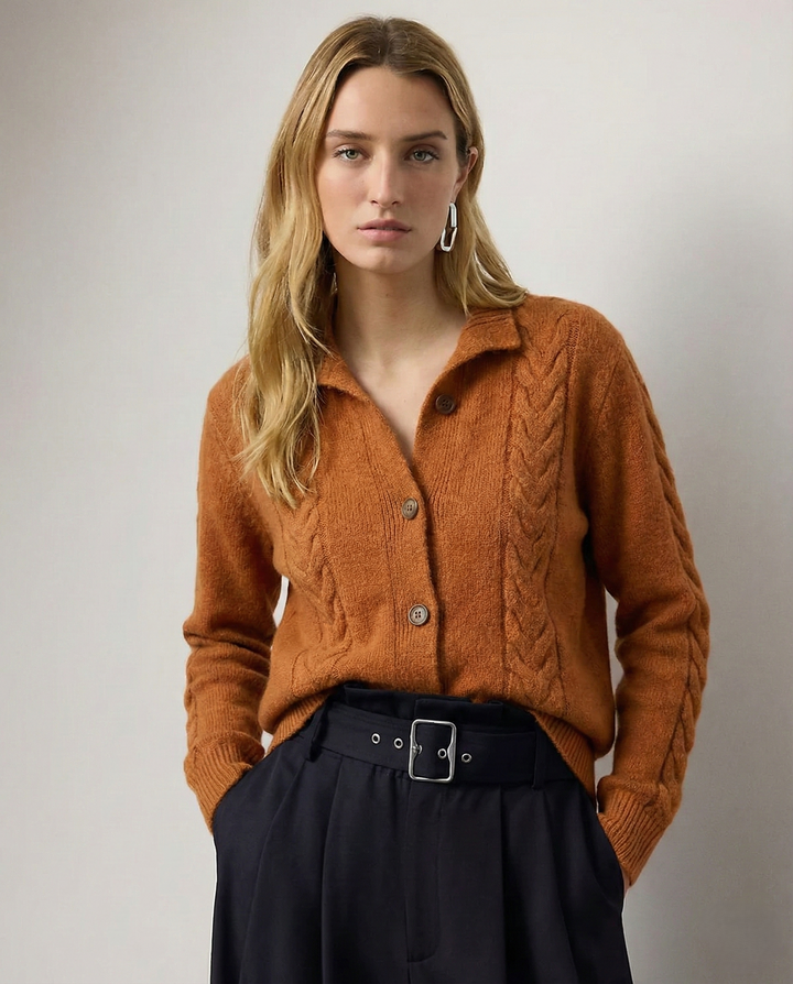 Madeline Cable-Knit Cashmere Cardigan