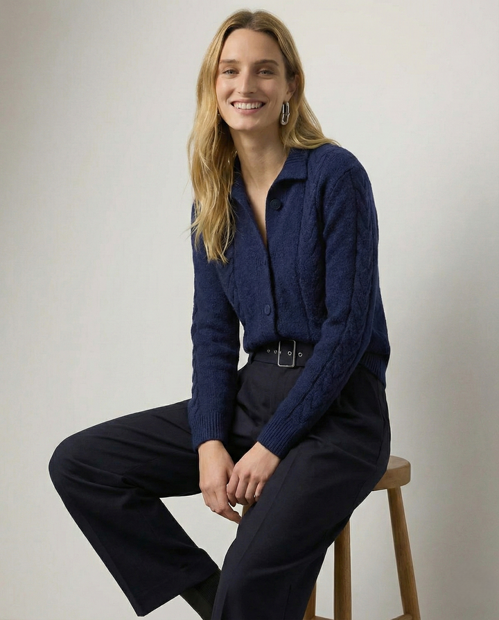 Madeline Cable-Knit Cashmere Cardigan