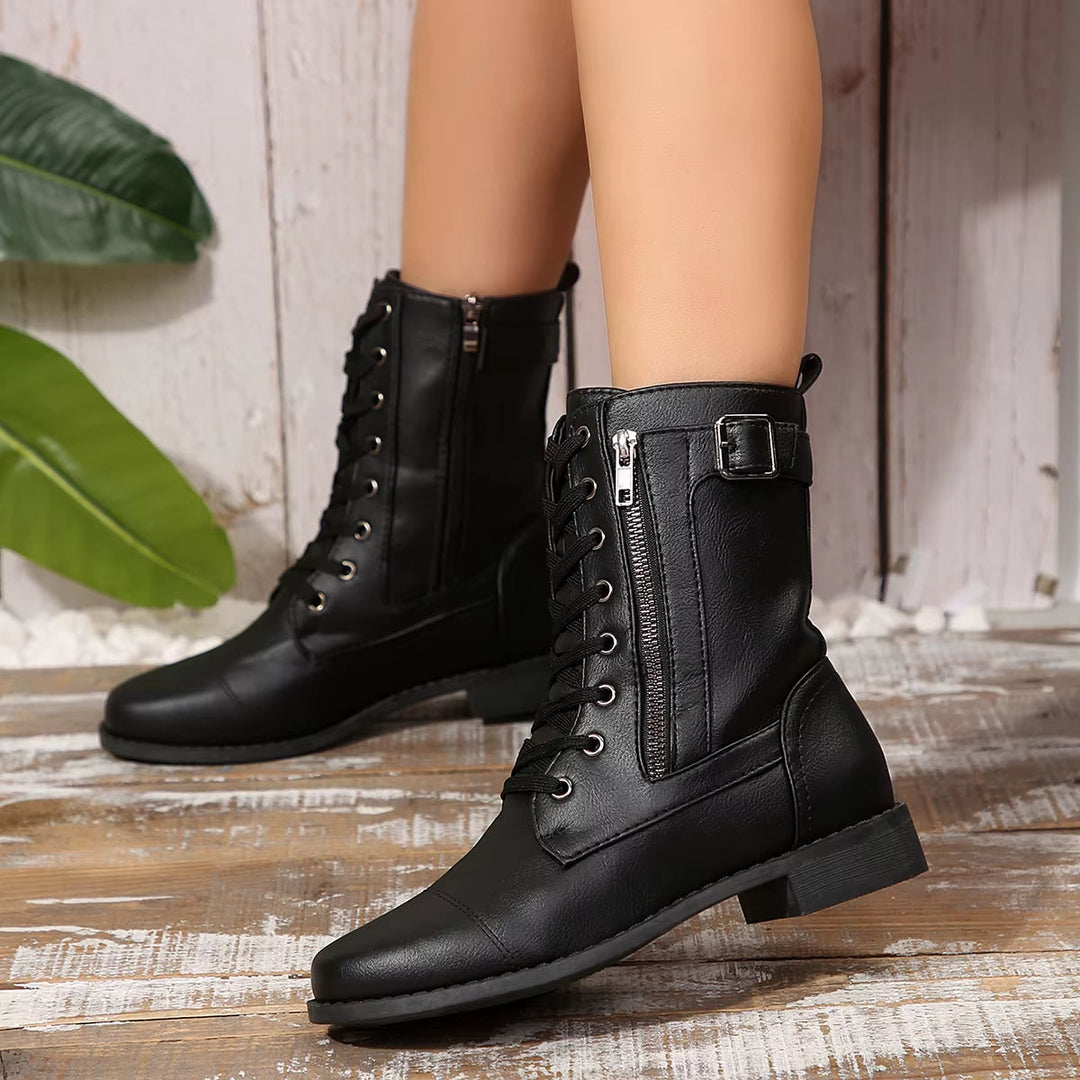 Milano Lace-Up Zip Boot