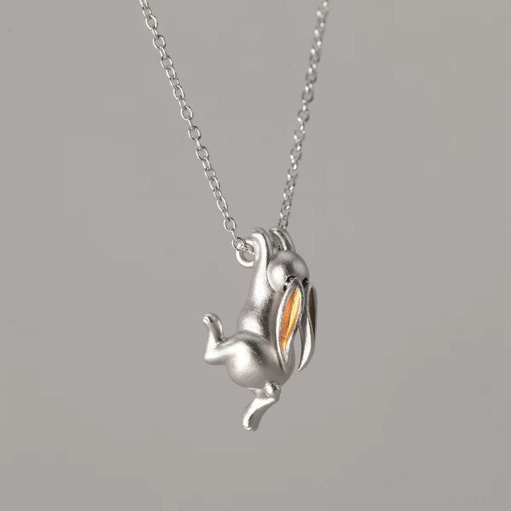 Silver Hare Pendant Necklace