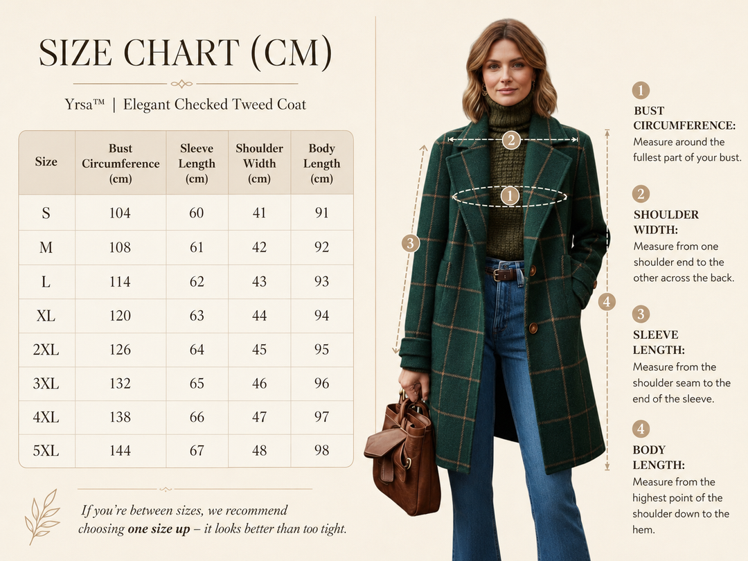 Yrsa™ | Elegant Checked Tweed Coat