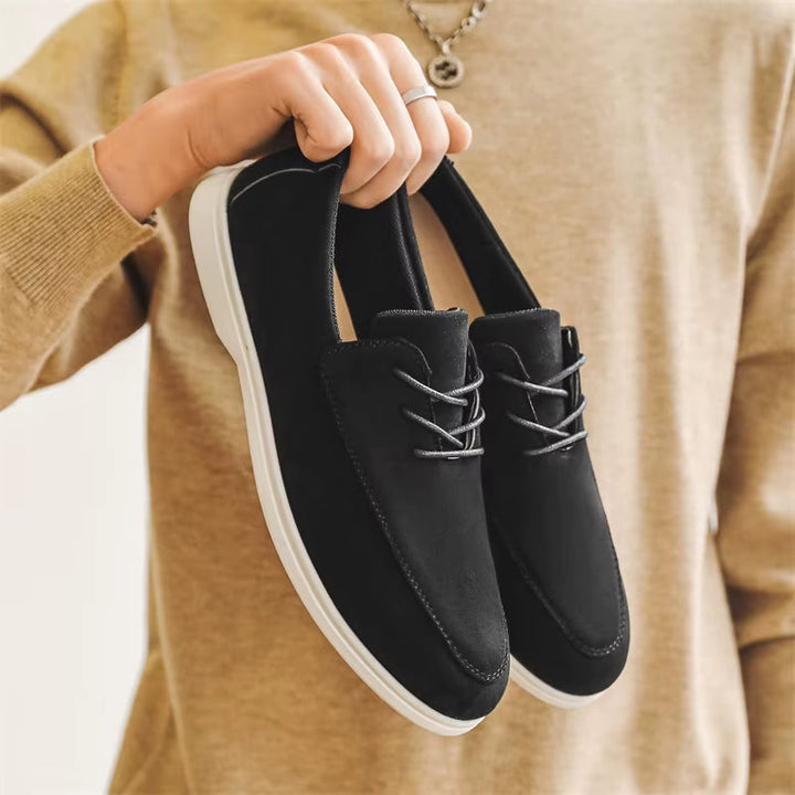 Delano Lace-up Suede Loafer