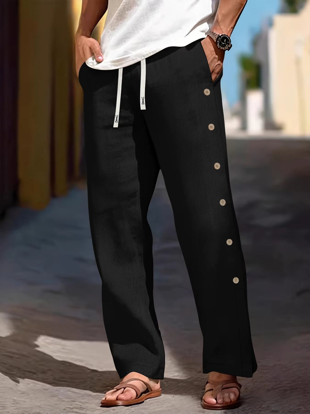 Capri Linen Lounge Pant