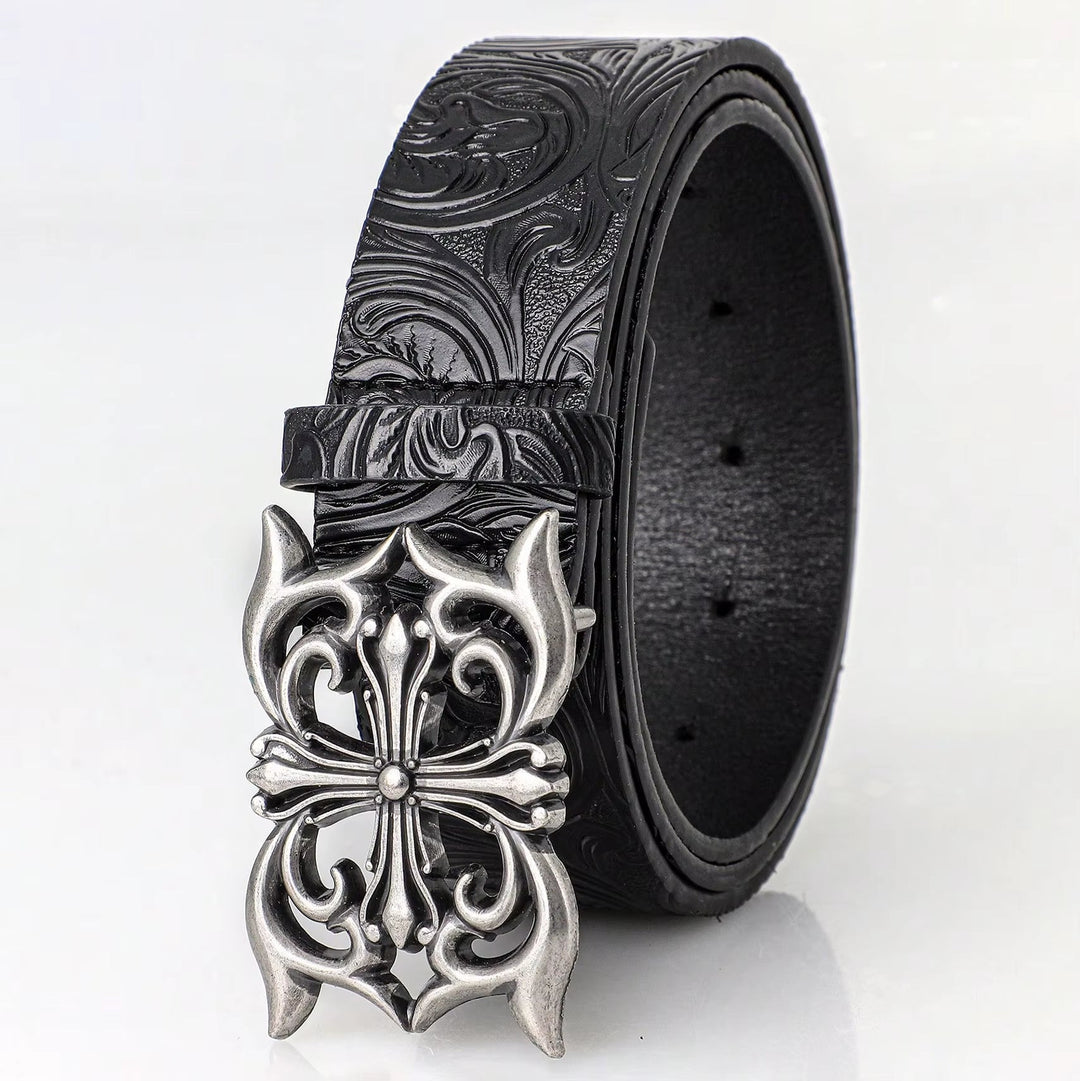 Sanctum Silver Leather Belt