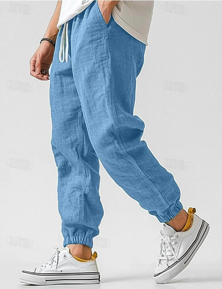 Men's Jogger Pants - Drawstring Waist Baggy Fit Elasticated Ankle Cuff