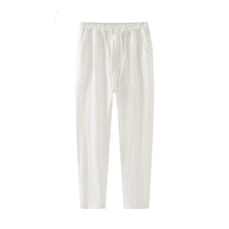 Men’s Relaxed Fit Trousers – Elastic Waist – Drawstring Closure – Straight Leg