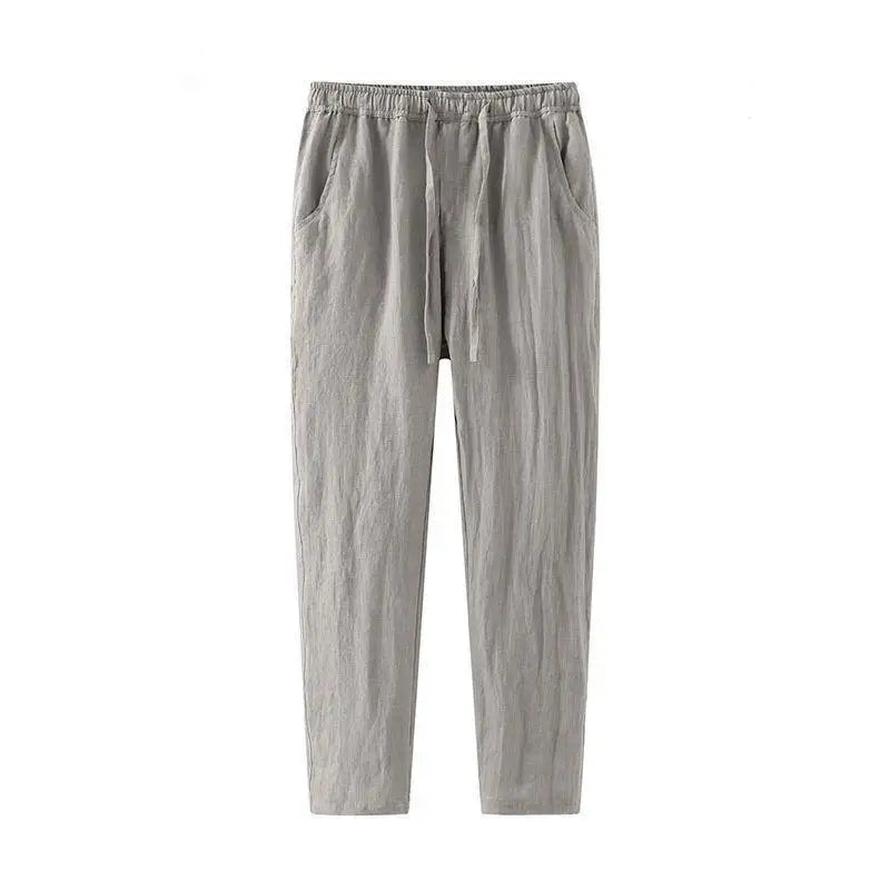 Men’s Relaxed Fit Trousers – Elastic Waist – Drawstring Closure – Straight Leg