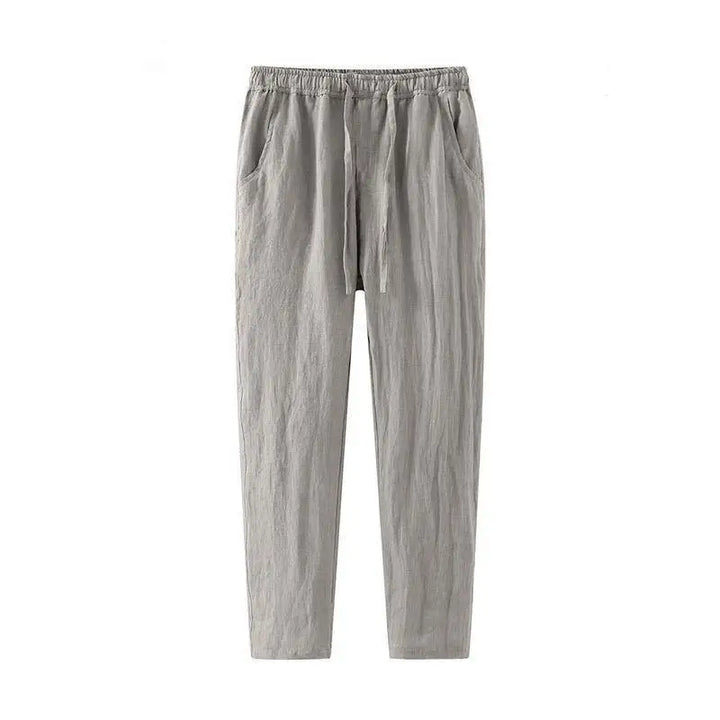 Men’s Relaxed Fit Trousers – Elastic Waist – Drawstring Closure – Straight Leg