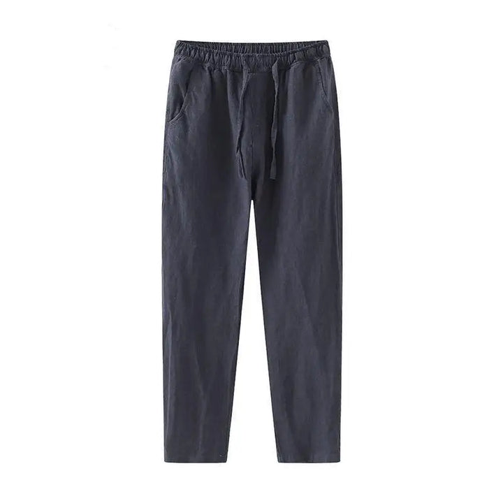 Men’s Relaxed Fit Trousers – Elastic Waist – Drawstring Closure – Straight Leg