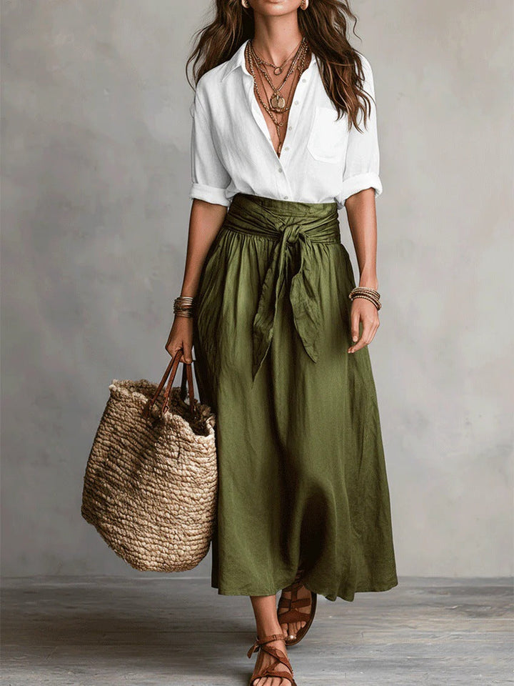 Camilla | Midi Set with Tie-Waist Detail
