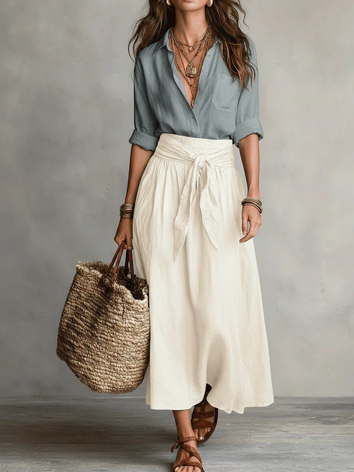 Camilla | Midi Set with Tie-Waist Detail