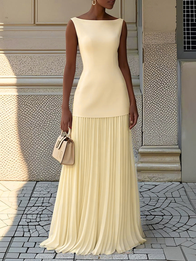 Serena | Elegant Pleated Maxi Dress