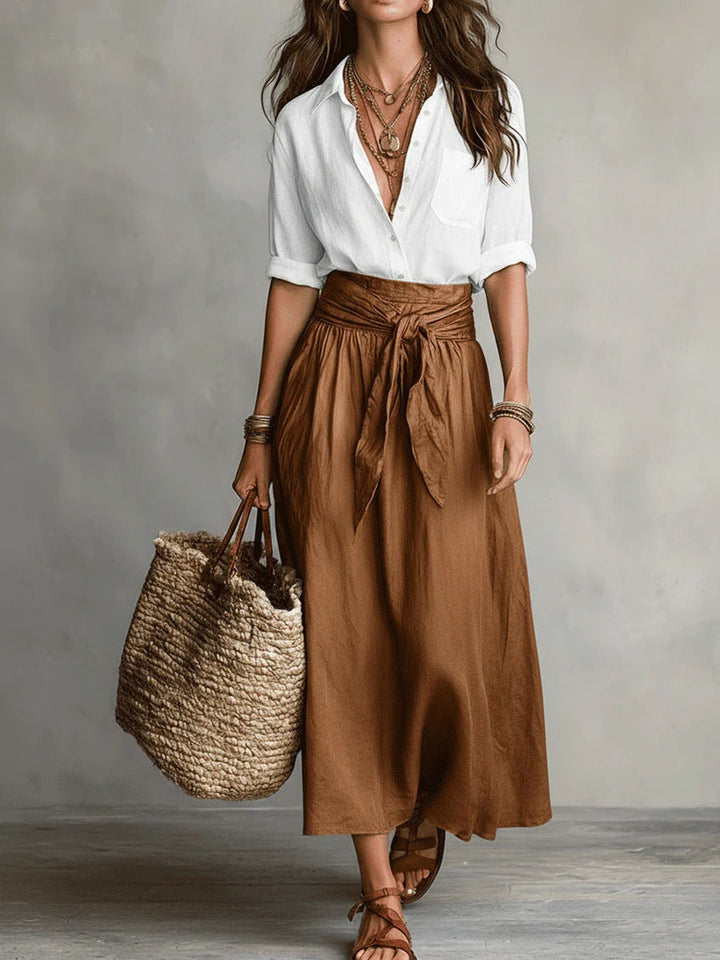 Camilla | Midi Set with Tie-Waist Detail