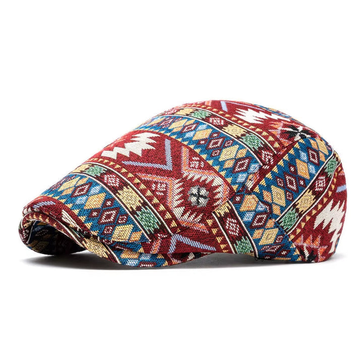 Aztec Jacquard Flat Cap