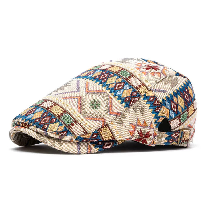 Aztec Jacquard Flat Cap