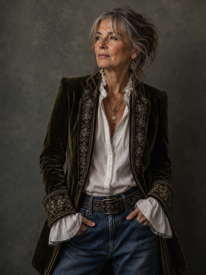 Federica™ | Vintage Embroidered Blazer