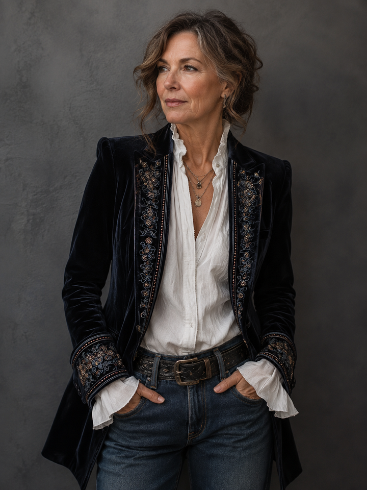 Federica™ | Vintage Embroidered Blazer