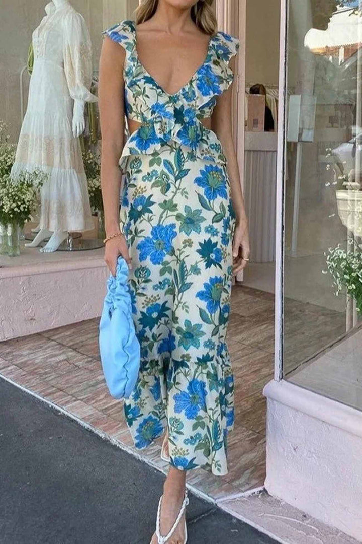 Ariella | Ruffled Floral Dress