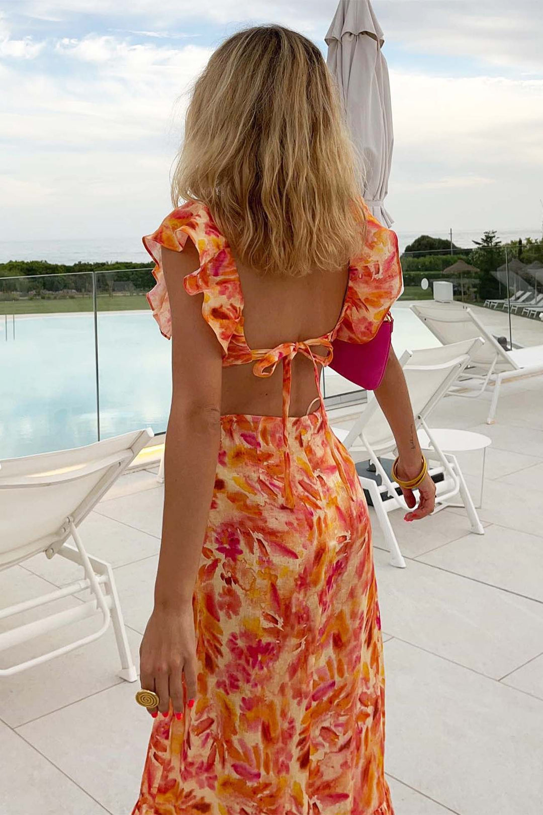 Ariella | Ruffled Floral Dress