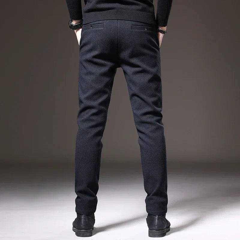 Men's Slim Fit Chinos - Drawstring Waist Zip Fly Tapered Leg