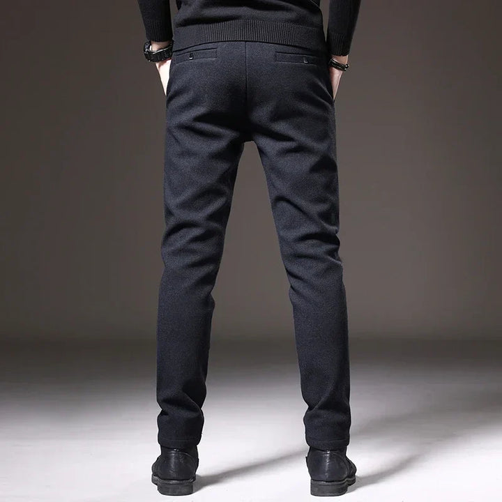 Men's Slim Fit Chinos - Drawstring Waist Zip Fly Tapered Leg