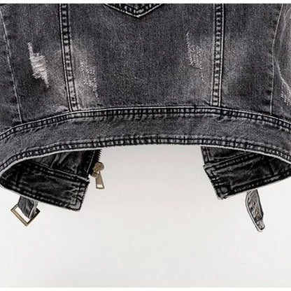 Detour Distresed Denim Vest