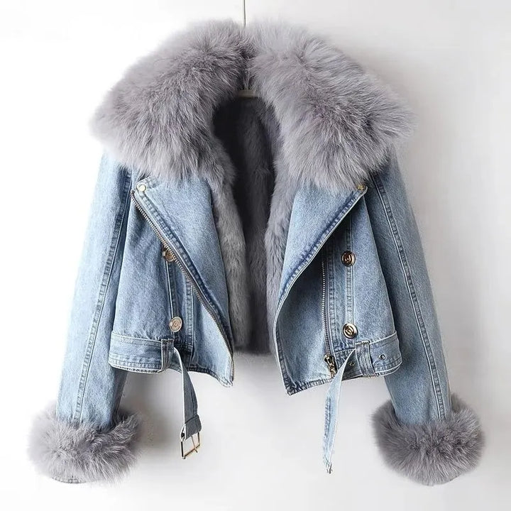 Galina - Faux Fur Zip-Up Jacket