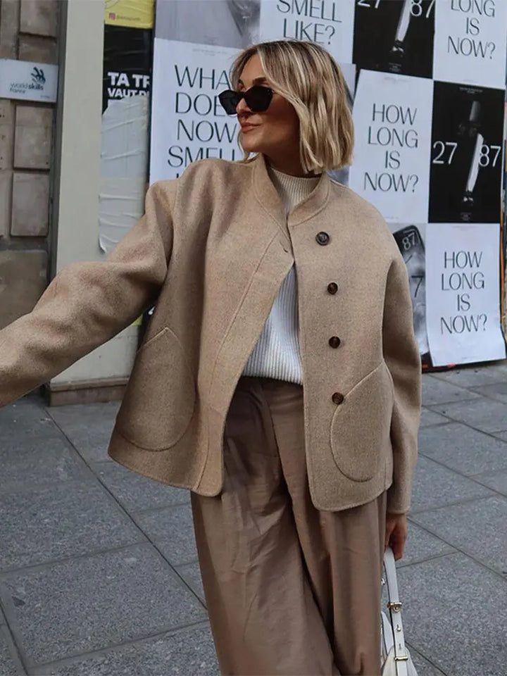 Kadira - Extra-Large Wool Blend Overcoat