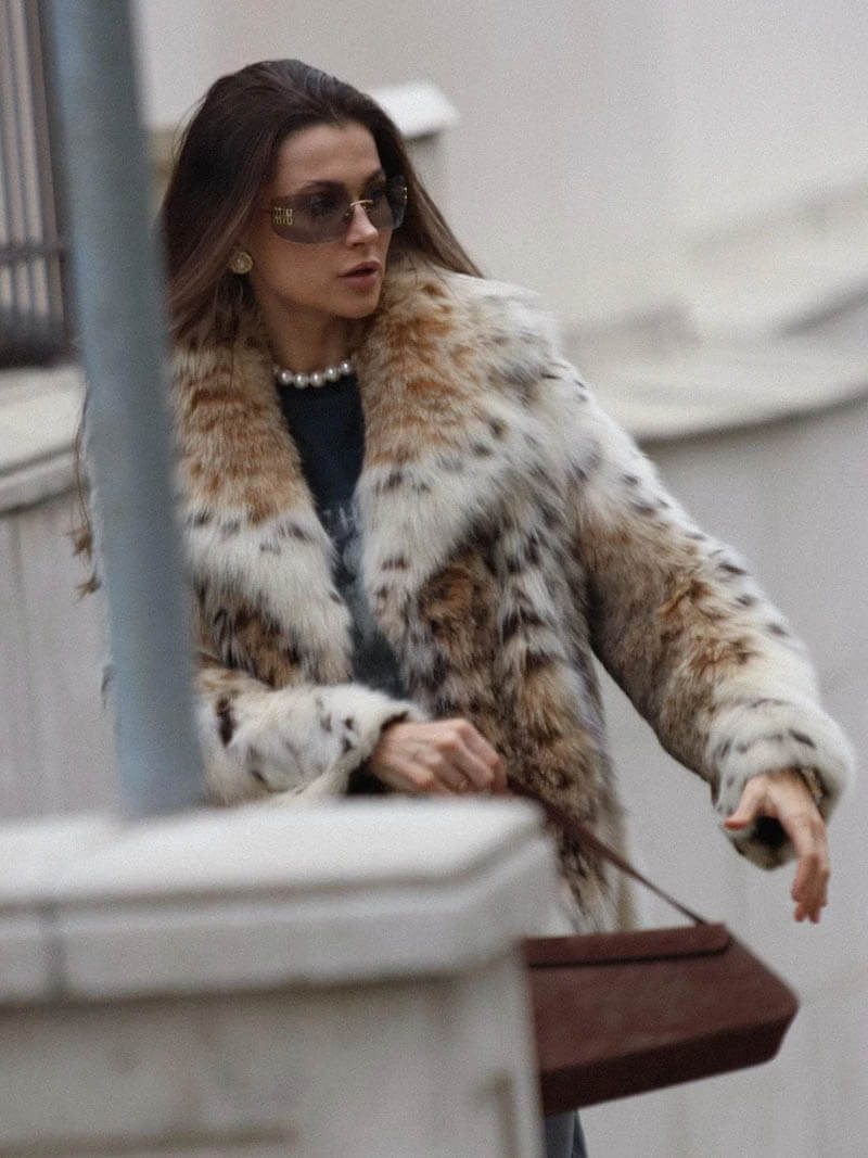 Senna - Leopard Print Faux Fur Coat