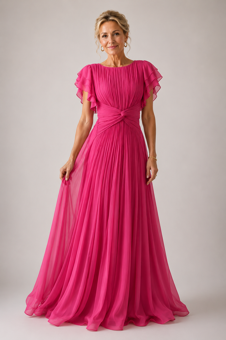Stella | Elegant Pleated Evening Gown