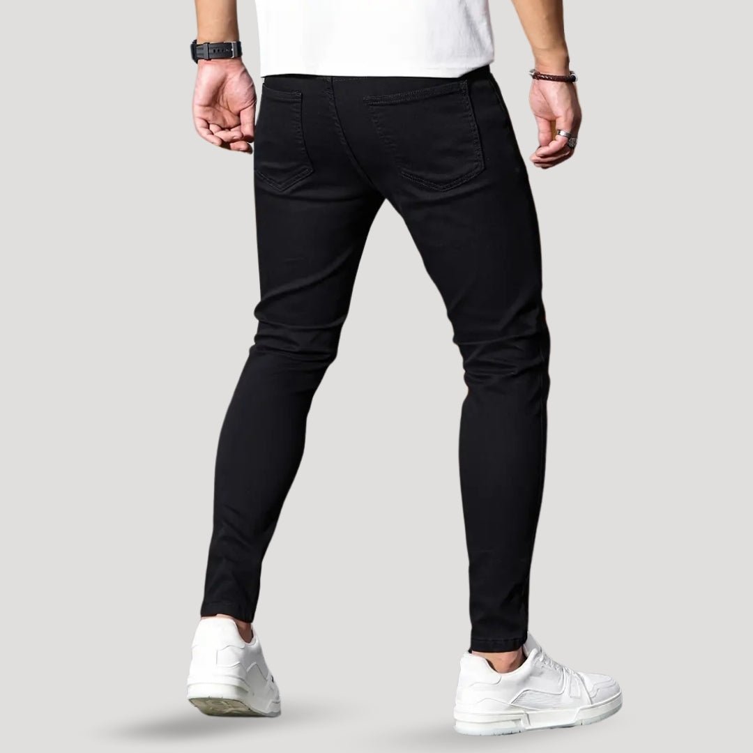 Men's Skinny Jeans - Slim Fit Tapered Leg - Five Pocket Denim