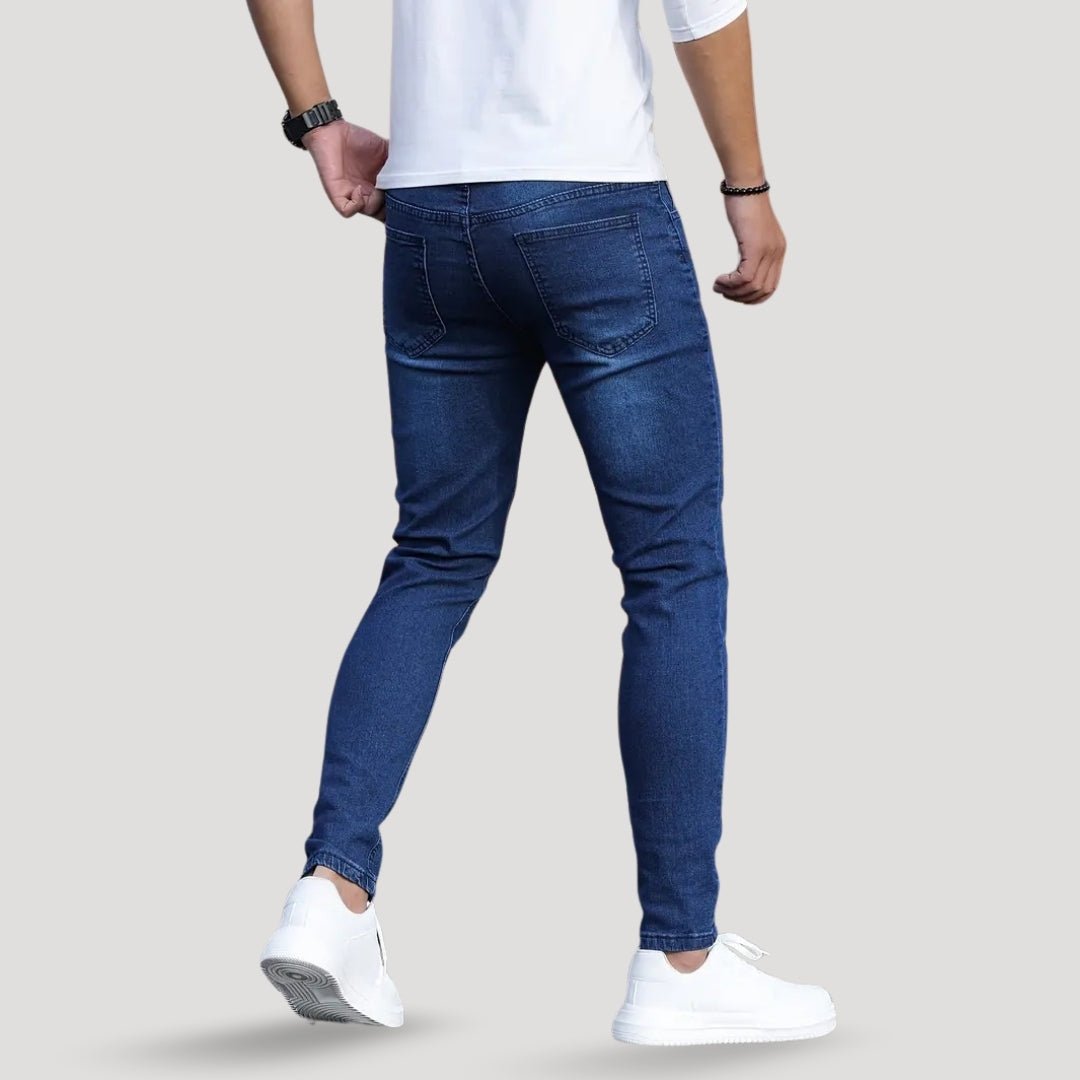 Men's Skinny Jeans - Slim Fit Tapered Leg - Five Pocket Denim
