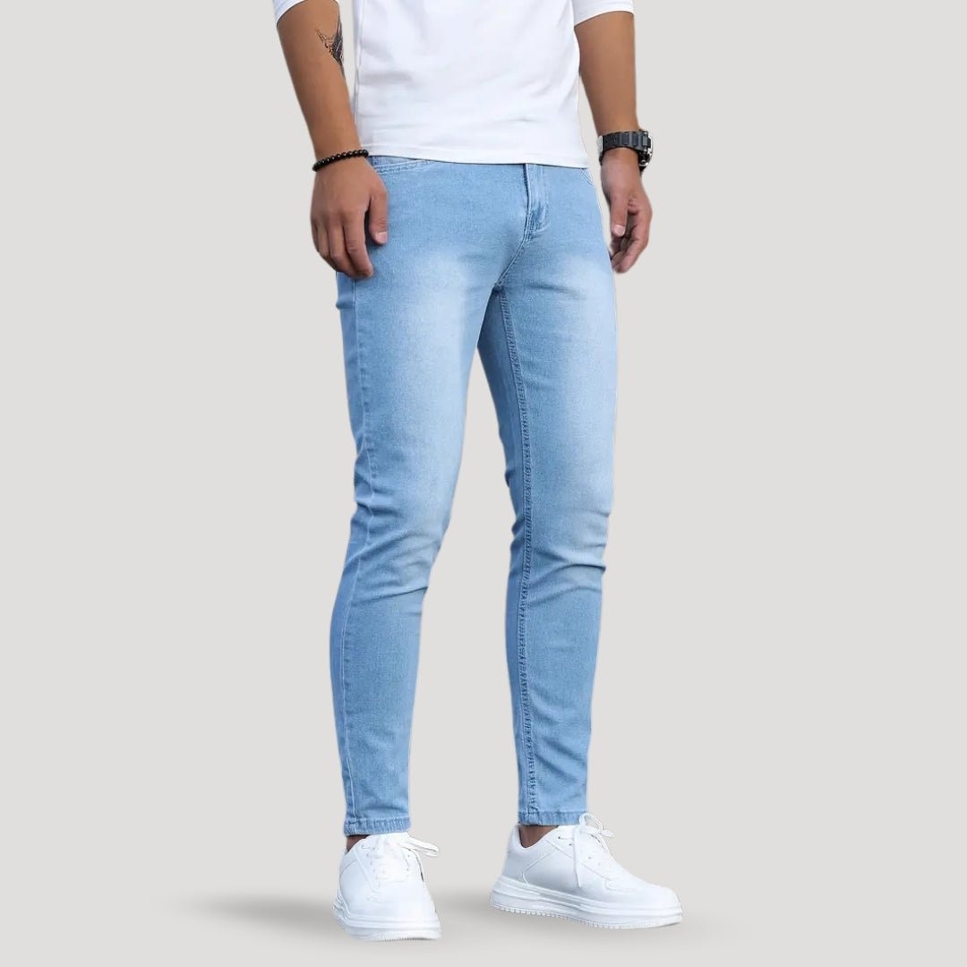 Men's Skinny Jeans - Slim Fit Tapered Leg - Five Pocket Denim