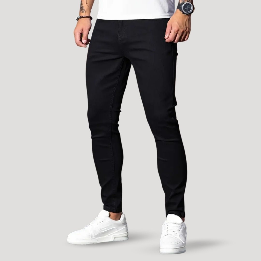 Men's Skinny Jeans - Slim Fit Tapered Leg - Five Pocket Denim