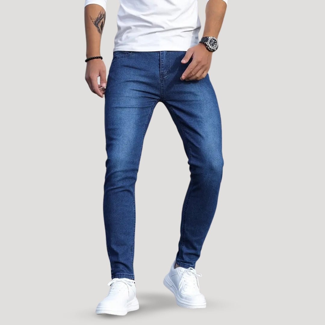 Men's Skinny Jeans - Slim Fit Tapered Leg - Five Pocket Denim