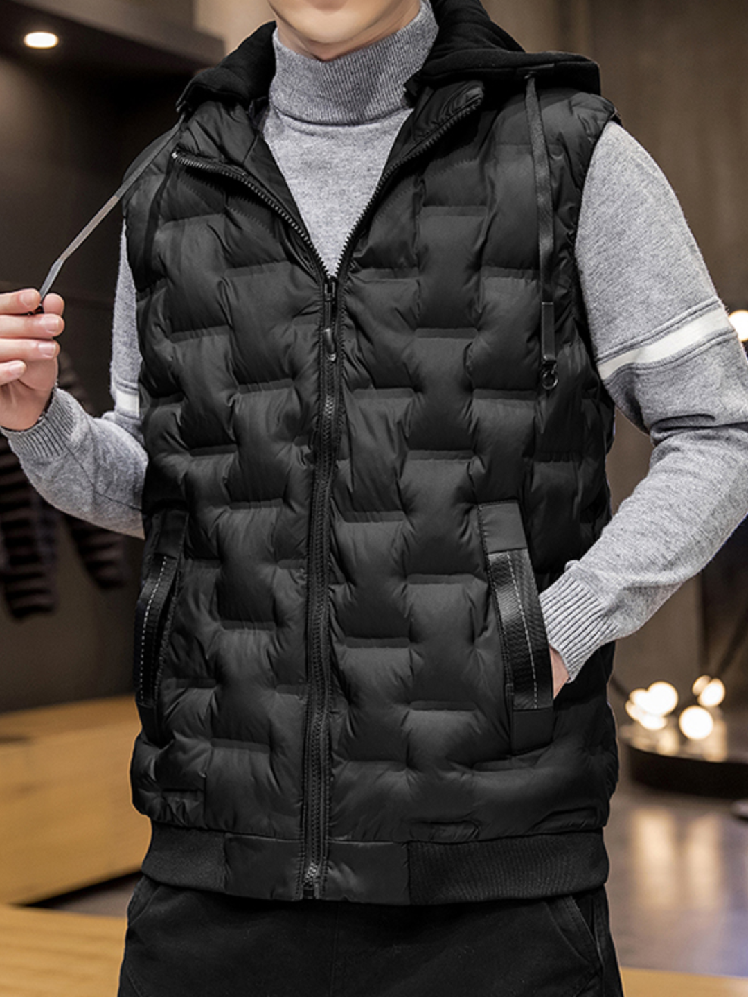 Apex Hooded Puffer Vest
