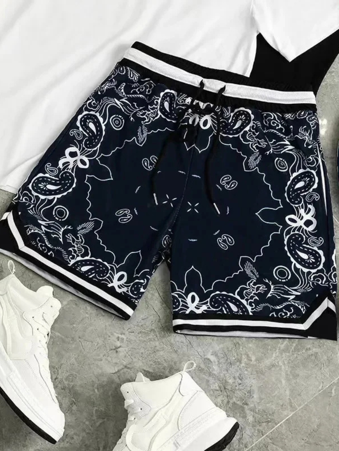 Paisley Mesh Short