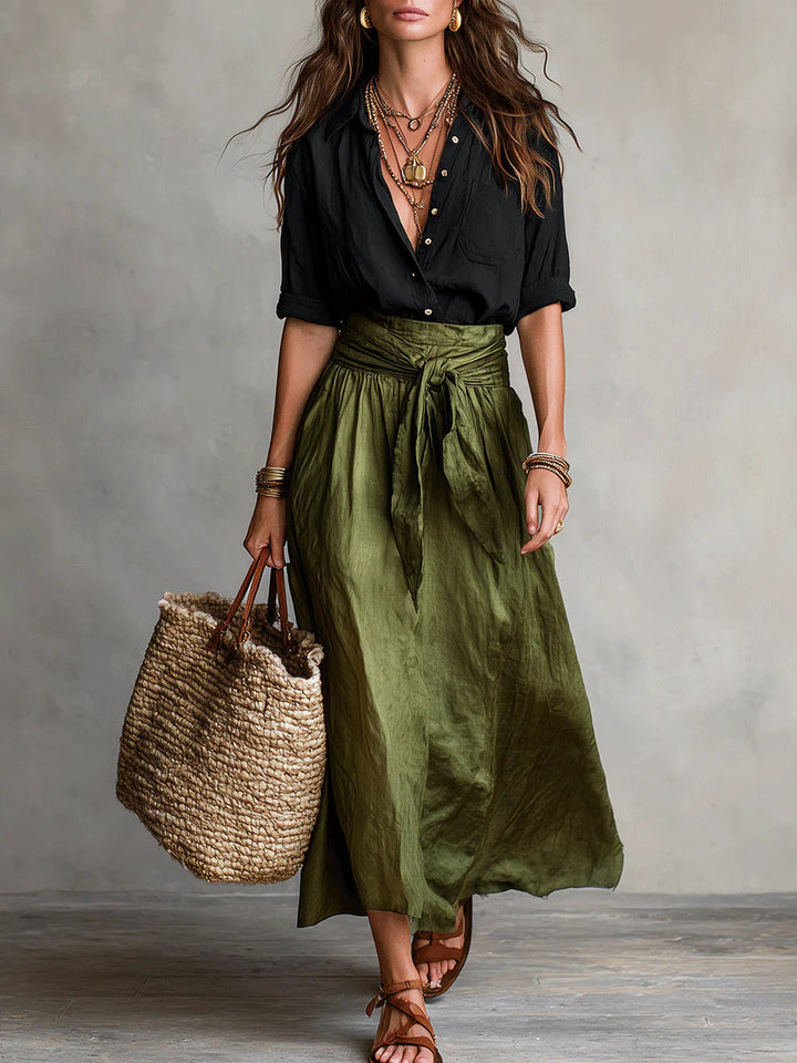 Camilla | Midi Set with Tie-Waist Detail