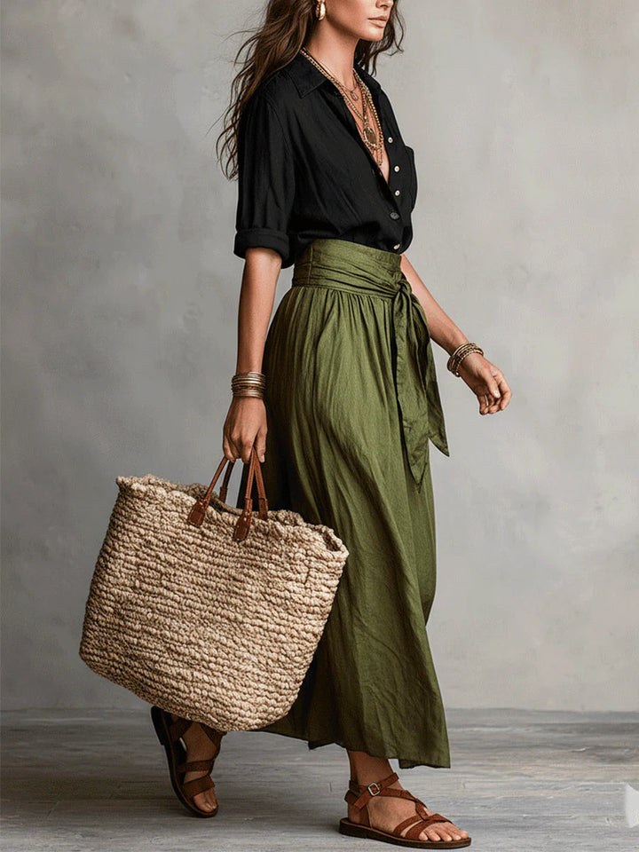 Camilla | Midi Set with Tie-Waist Detail