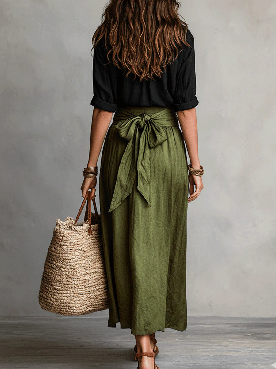 Camilla | Midi Set with Tie-Waist Detail