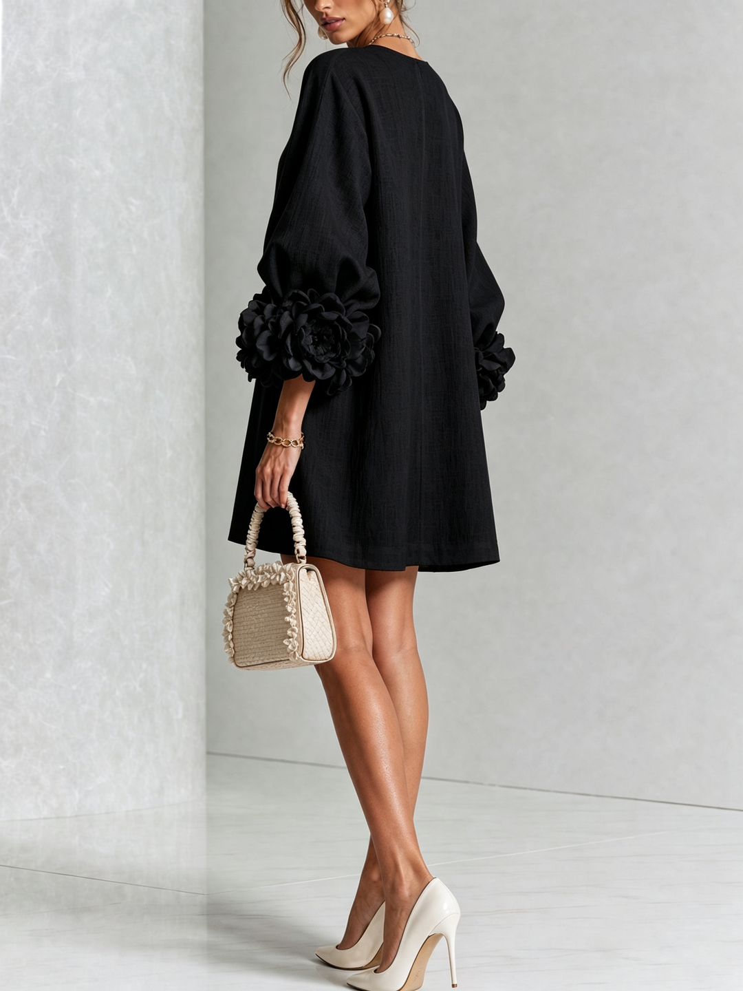Florence™ | Floral Print Button-Up Mini Dress