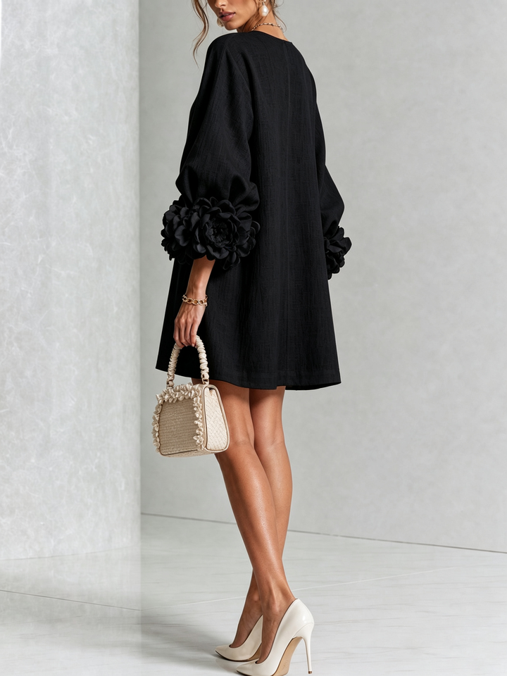 Florence™ | Floral Print Button-Up Mini Dress