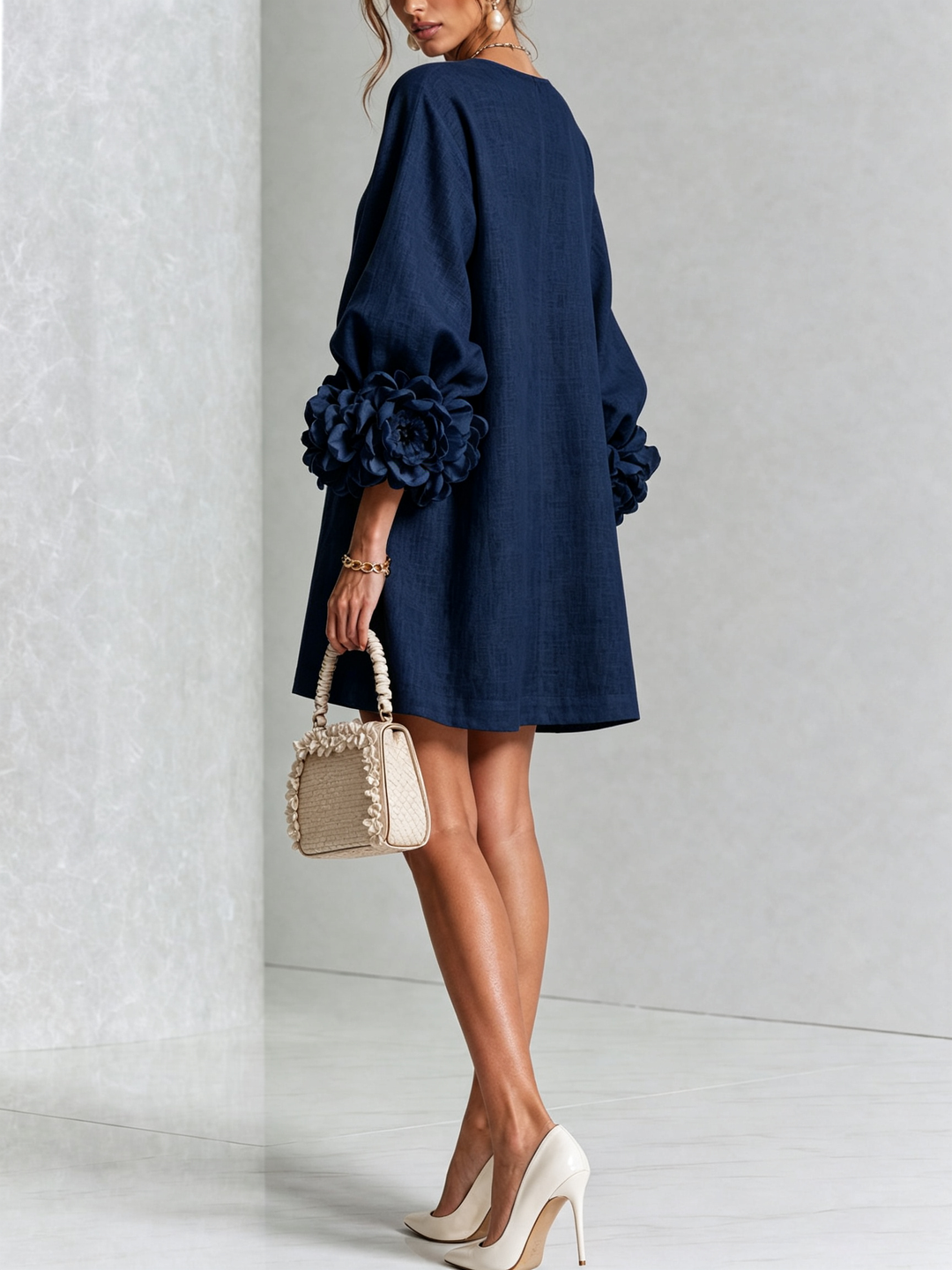 Florence™ | Floral Print Button-Up Mini Dress