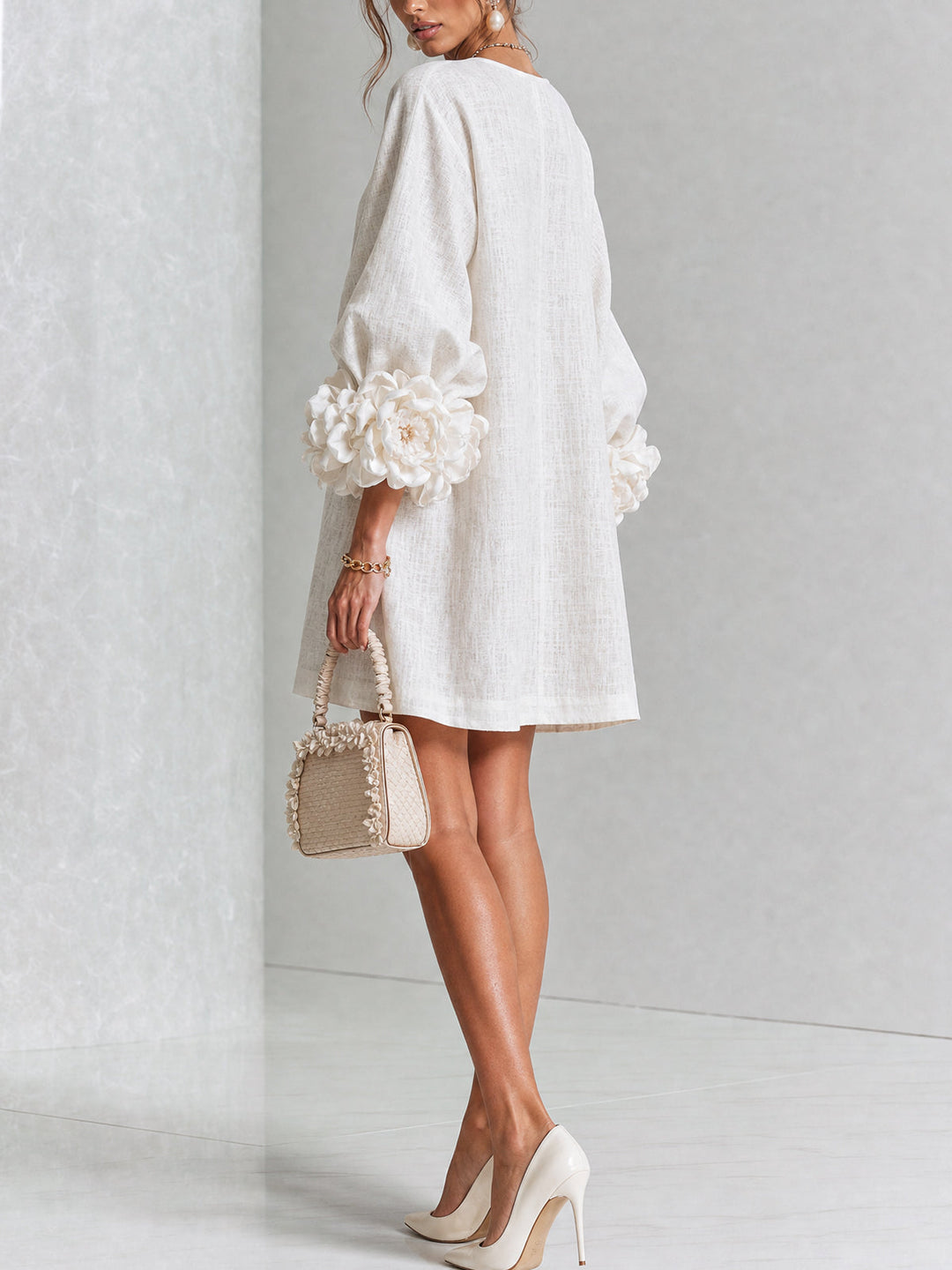 Florence™ | Floral Print Button-Up Mini Dress