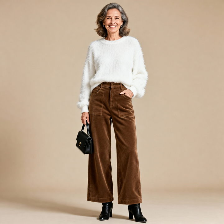Corduroy Couture High-Waisted Trouser