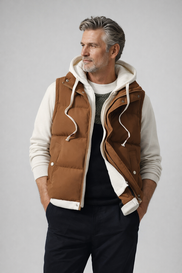Soft Shell Hooded Puffer Gilet