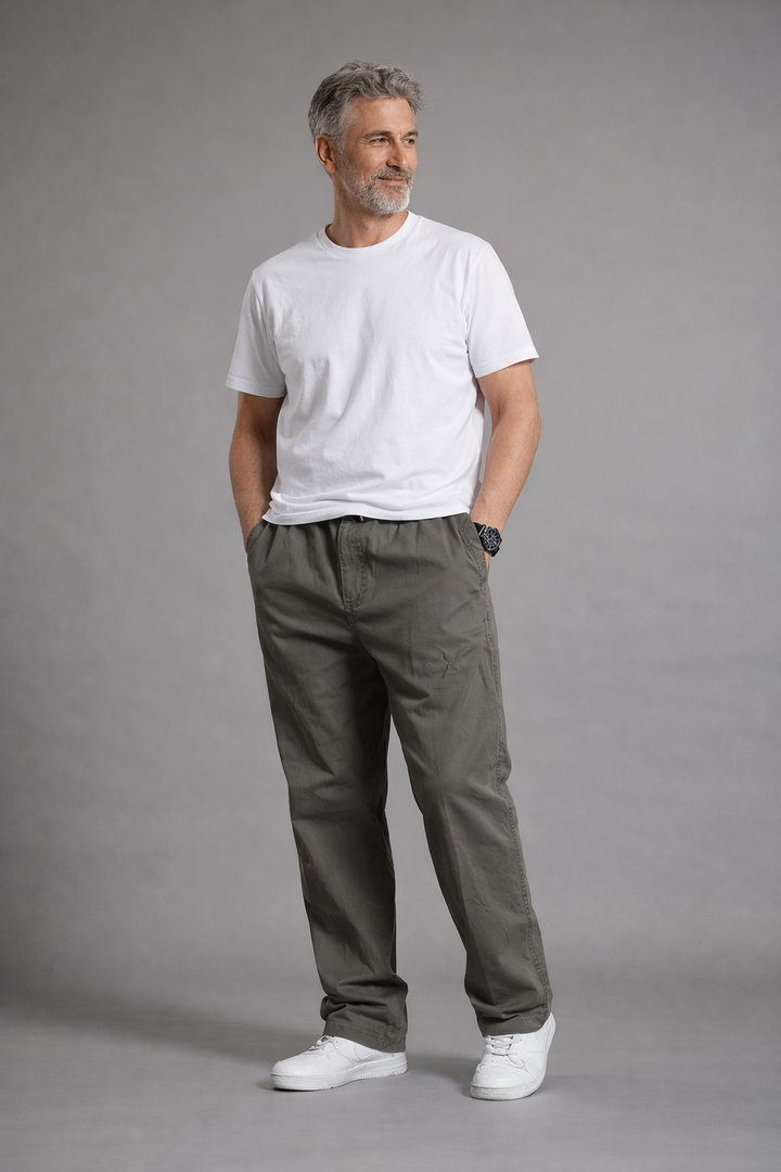 Men’s Relaxed Fit Elastic Waist Casual Pants