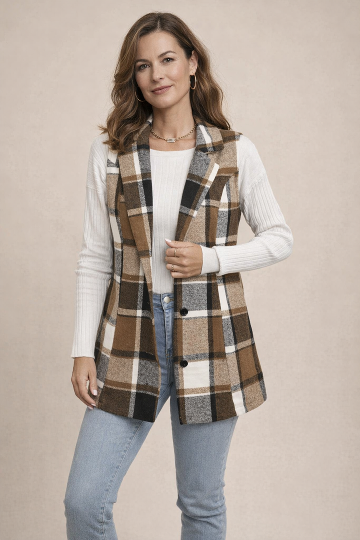 Camden Wool Plaid Vest