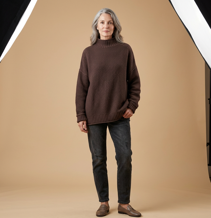 Honeycomb Knit Pullover