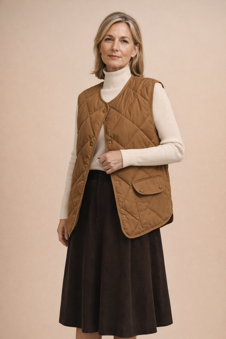 Vienna Quilted Bomber Vest